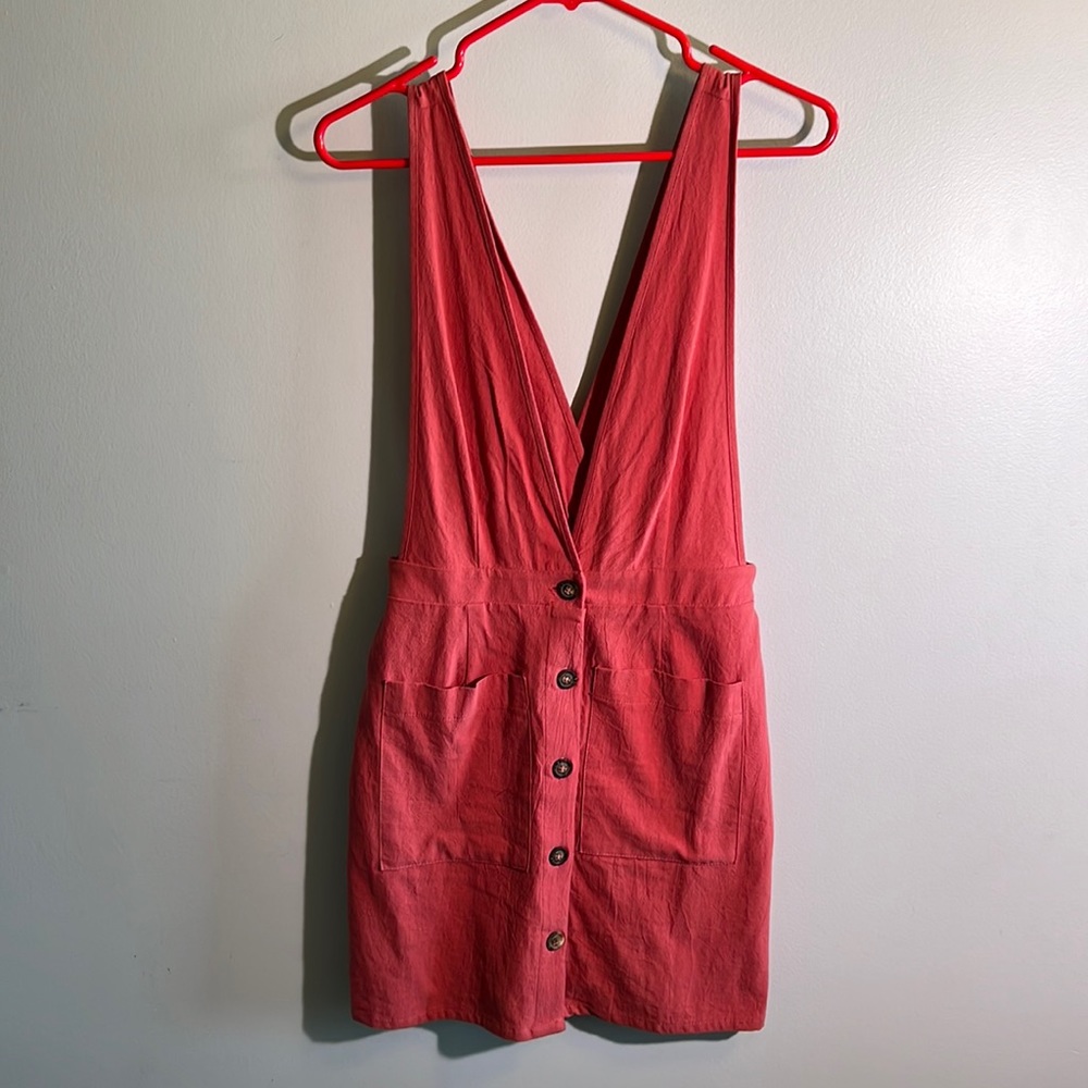 Linen Pinafore Dress